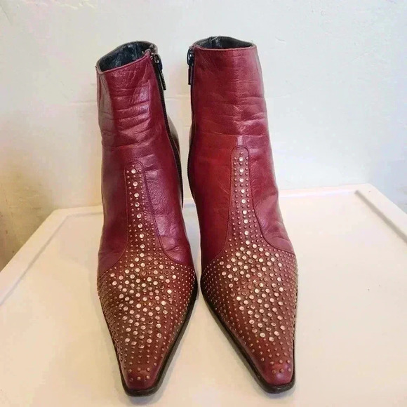 Vintage made in Italy Vaccaro boots with real rhinestones - Picture 2 of 9